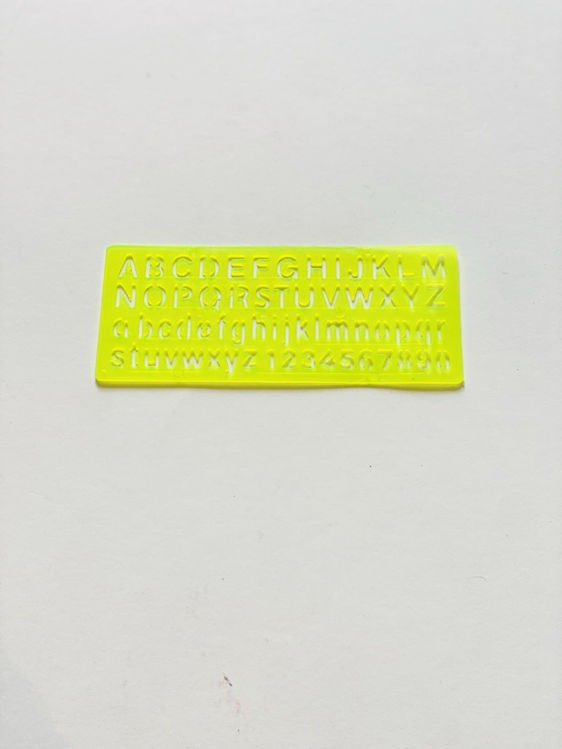 Picture of LLS45 LIME LETTER & NUMBER STENCIL
